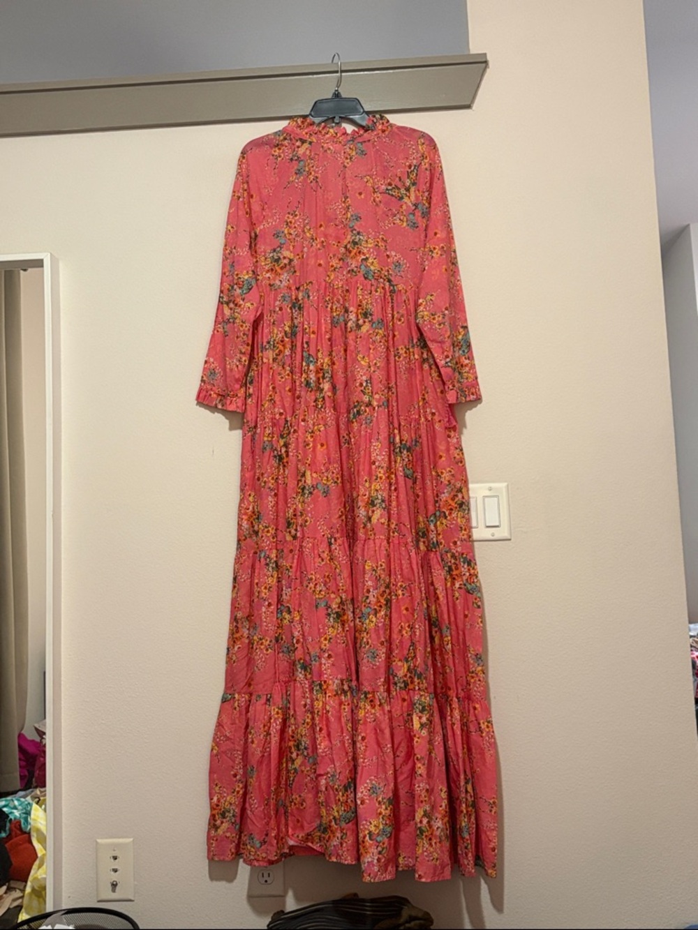 Eywasouls Malibu Cora Pink Floral Maxi Dress SZ XS/S EUC - Picture 2 of 6
